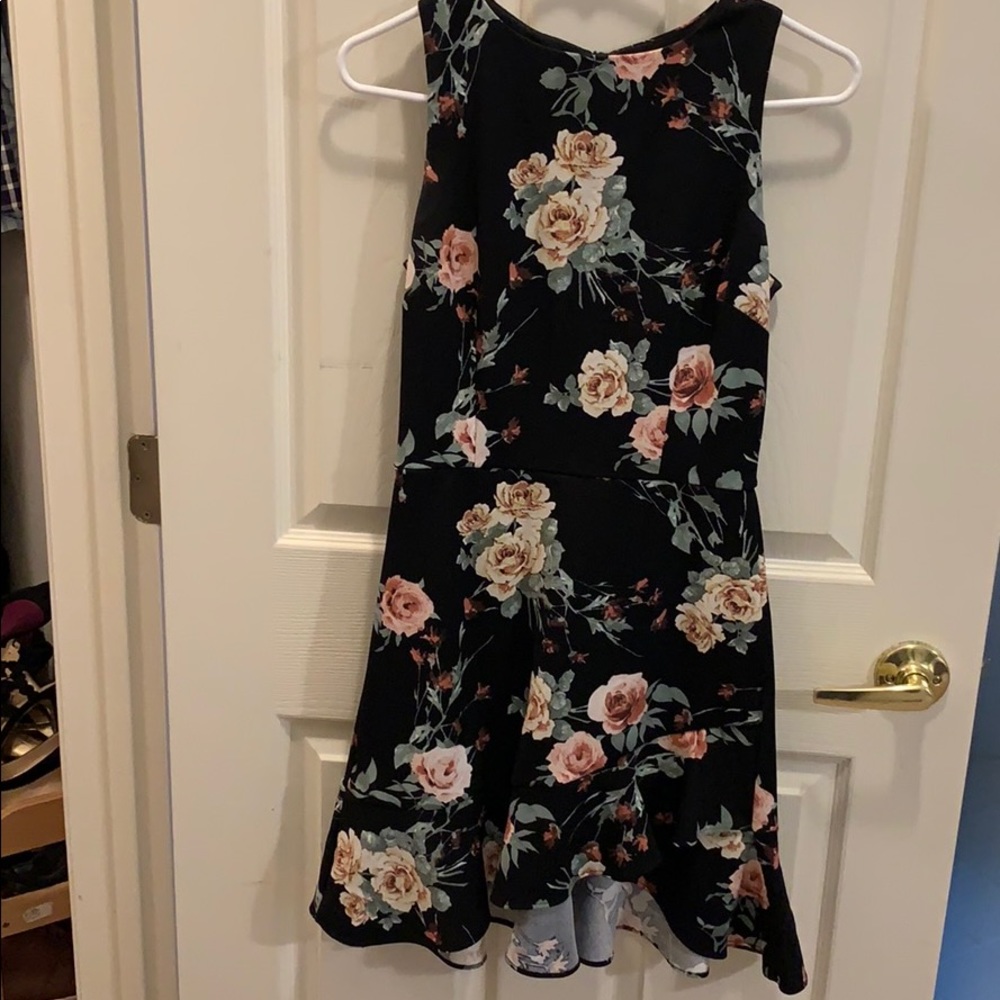 Floral Black Dress